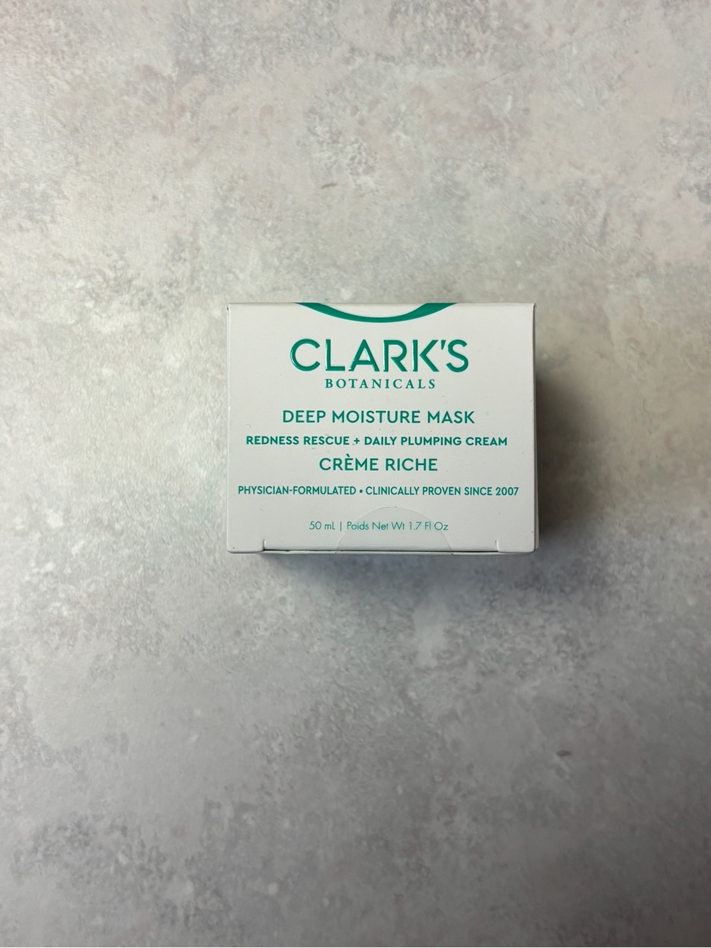 Clark’s Botanicals Deep Moisture Mask 1.7 oz / 50 mL Daily Plumping Cream NIB
